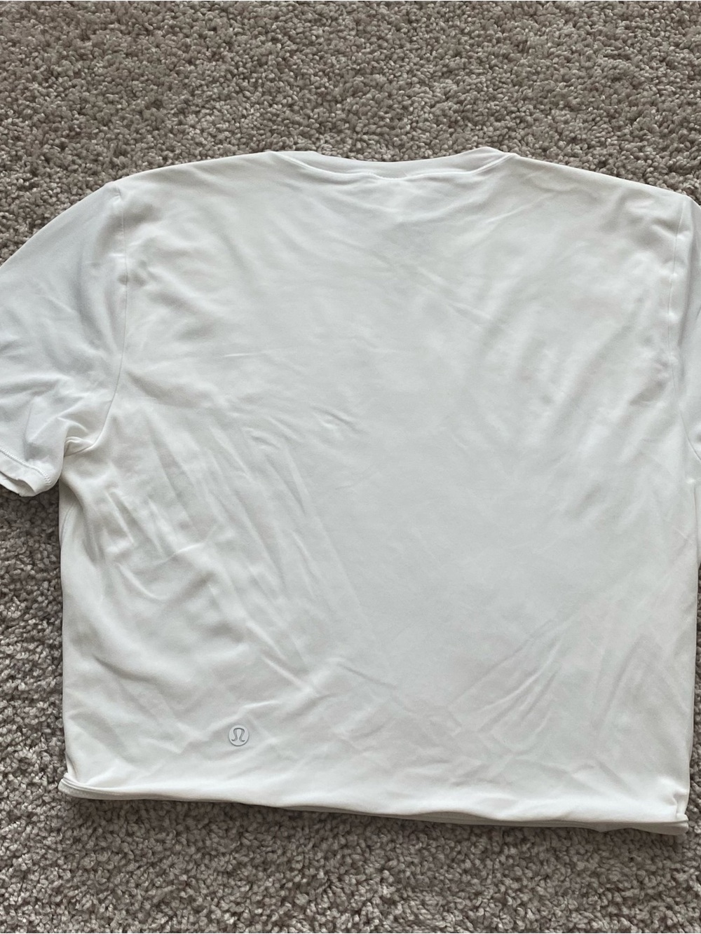 Lululemon Wundermost Ulta Soft Nulu Cropped Top Shirt White Medium 8 Med - Picture 5 of 7